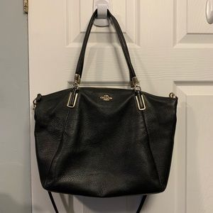 Coach Black Leather Handbag or Crossbody Bag